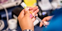 Image:A medical assistant fills a needle with Gardasil, an HPV vaccination, in Texas in 2016.