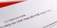 A U.S. H-1B Visa application form.
