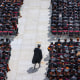Students at commencement ceremony.