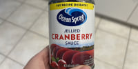 A can of Ocean Spray cranberry sauce.