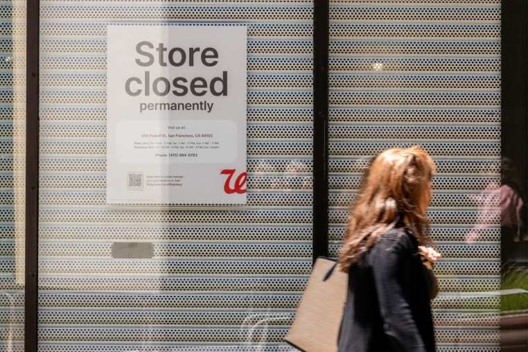 A closed Walgreens store in San Francisco on June 17, 2025.